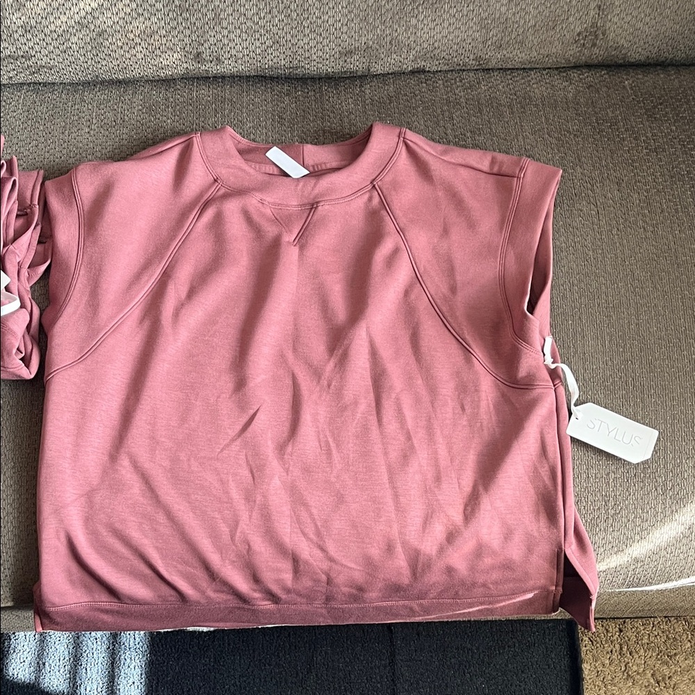 STYLUS Women's Pink Muscle Sweatshirt